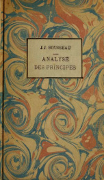 Analyse des principes de M. J.J. Rousseau_cover