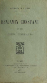 Benjamin Constant et les idées libérales_cover