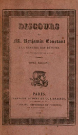 Discours de M. Benjamin Constant à la Chambre des Députés 2_cover