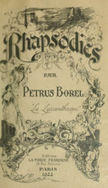 Oeuvres complètes de Petrus Borel Le Lycanthrope 2_cover