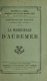 La maréchale d'Aubemer : nouvelle du XVIIIe siècle_cover