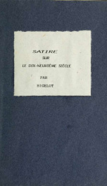 Satire sur le dix-neuvième siècle_cover