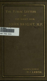 The public letters of John Bright_cover