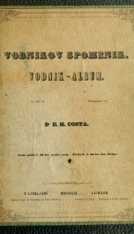 Vodnikov spomenik. S spisi od 86 pisateljev in tirimi na kamen tiskanimi dokladami. Na svitlo dal Etbin Henrik Costa_cover