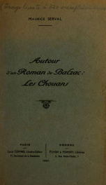 Autour d'un roman de Balzac: Les Chouans_cover