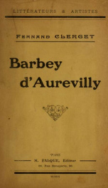 Barbey d'Aurevilly : de sa naissance à 1909_cover