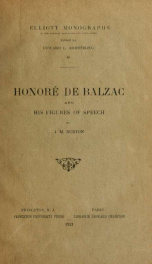 Honoré de Balzac and his figures of speech_cover