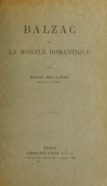 Balzac et la morale romantique_cover