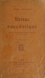 Balzac anecdotique : choix d'anecdotes recueillies et précédées d'une introduction_cover