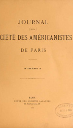 Journal de la Société des américanistes de Paris 3_cover