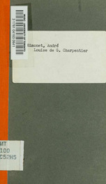 Louise de G. Charpentier; étude historique et critique, analyse musicale_cover