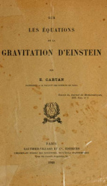 Sur les équations de la gravitation d'Einstein_cover