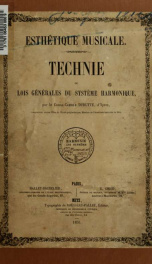 Esthétique musicale. Technie, ou Lois générales su système harmonique_cover