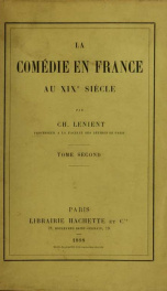 La comédie en France au XIXe siècle 2_cover