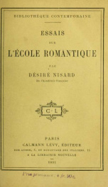 Essais sur l'école romantique_cover