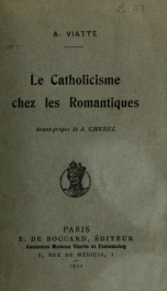 Le Catholicisme chez les romantiques_cover