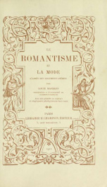 Le romantisme et la mode d'après des documents inédits_cover