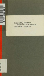 Feuillets d'histoire musicale française_cover