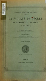 La Faculté de décret de l'Université de Paris au 15e siècle 2_cover