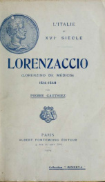 Lorenzaccio (Lorenzino de Médicis) 1514-1548_cover