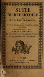 Suite du Répertoire du théâtre français : avec un choix des piéces de plusieurs autres théatres 77_cover