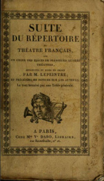 Suite du Répertoire du théâtre français : avec un choix des piéces de plusieurs autres théatres 47_cover