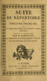 Suite du Répertoire du théâtre français : avec un choix des piéces de plusieurs autres théatres 27_cover