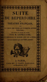 Suite du Répertoire du théâtre français : avec un choix des piéces de plusieurs autres théatres 10_cover