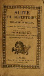 Suite du Répertoire du théâtre français : avec un choix des piéces de plusieurs autres théatres 3_cover