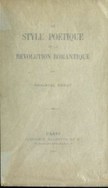 Le style poétique et la révolution romantique_cover