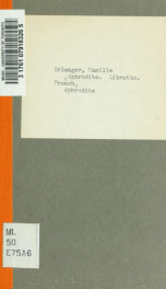 Aphrodite; drame musical en 7 tableaux [de] Louis de Gramont, d'après le roman de Pierre Louÿs_cover