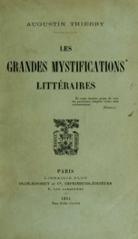 Les grandes mystifications littéraires_cover