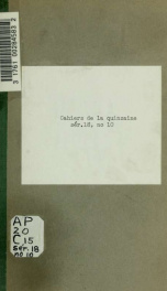 Cahiers de la quinzaine 10 ser.18_cover