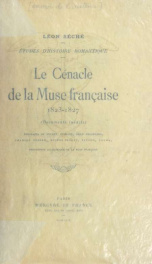 Le cénacle de la Muse française, 1823-1827 : (documents inédits) ..._cover