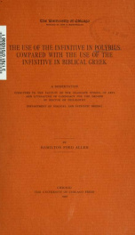 The use of the infinitive in Polybius compared with the use of the infinitive in Biblical Greek_cover