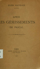 Après les gémissements de Pascal_cover