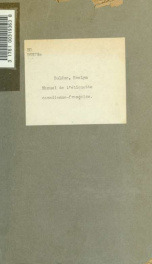 Manuel de l'étiquette courante parmi la bonne société canadienne-française_cover