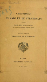 Chroniques d'Amadi et de Strambaldi. Publiées par René de Mas Latrie 2_cover