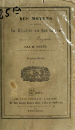 Des moyens de mettre la Charte en harmonie avec la royauté_cover