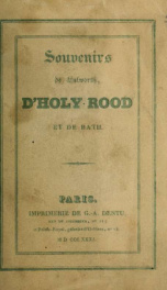 Souvenirs de Lulworth, d'Holy-Rood et de Bath_cover