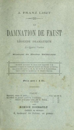 La damnation de Faust : légende dramatique en quatre parties_cover