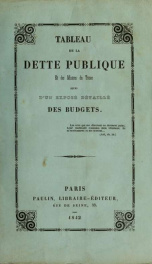 Tableau d'un esposé détaillé des budgets_cover