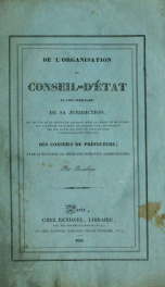 De l'organisation du Conseil-d'État en cour judiciaire : de sa juridiction, des moyens de la mettre en harmonie avec la Charte et de donner les garanties légales et nécessaires aux justiciables sur les points qui sont en contact avec l'administration publ_cover