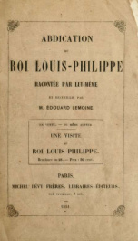 Abdication du roi Louis-Philippe_cover