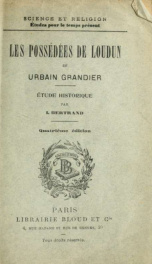 Les possédées de Loudun et Urbain Grandier : étude historique_cover