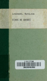Échos de Québec_cover