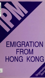 Emigration From Hong Kong: Evidence From Organizations_cover