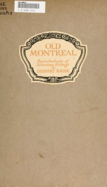 Old Montreal, reproductions of seventeen etchings_cover