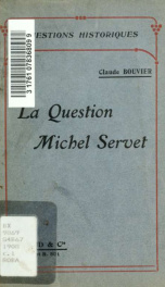 La question Michel Servet_cover