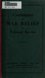 Conference on war relief and personal service_cover